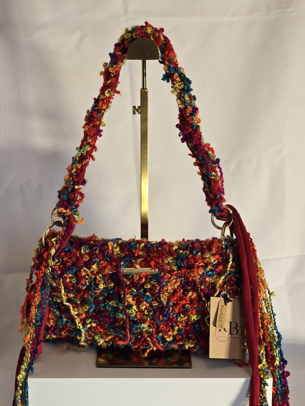 Hand Crafted Multicolor Crochet Shoulder Bag